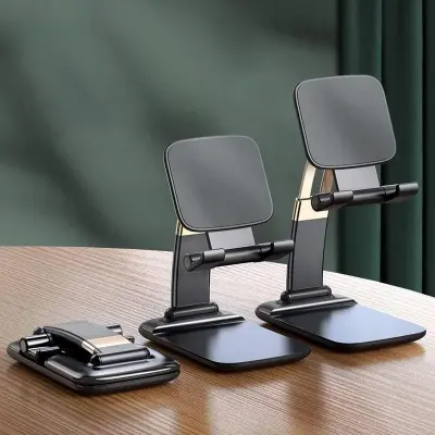 Picture of Adjustable and Foldable Desktop Mobile Phone Stand for Phone Comfortable with All Mobile for Desk, Bed, Table, Office, Video Recording, Home and Online Classes