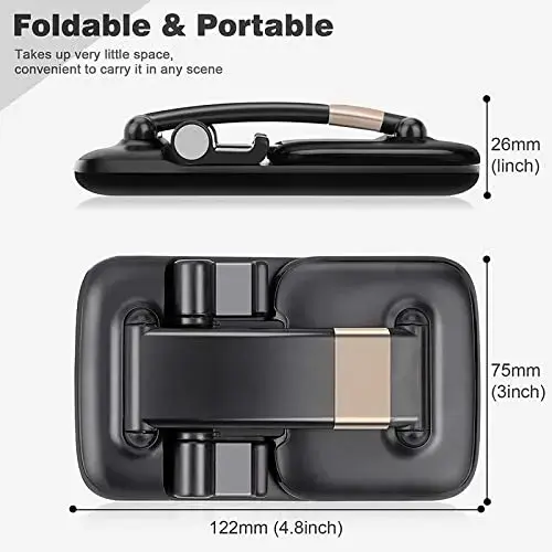 Picture of Adjustable and Foldable Desktop Mobile Phone Stand for Phone Comfortable with All Mobile for Desk, Bed, Table, Office, Video Recording, Home and Online Classes
