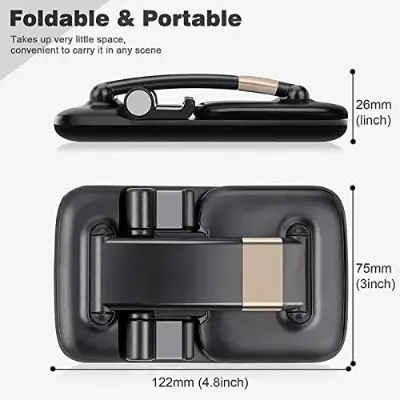 Picture of Adjustable and Foldable Desktop Mobile Phone Stand for Phone Comfortable with All Mobile for Desk, Bed, Table, Office, Video Recording, Home and Online Classes