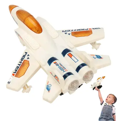 Picture of Airplane Toys for Toddlers | Electric Stunt Plane Rotating Toys | Educational Kids Airplane, Battery Operated, Interactive Infant Airplane Toy, Birthday Gift Yyds