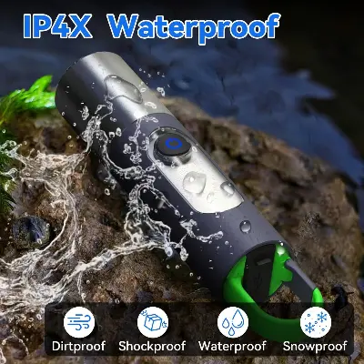 Picture of ALLYES LED Rechargeable Flashlight (Zoomable, 4 Modes, Tactical, IP65 Waterproof, Type‑C)