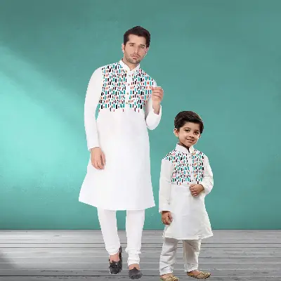 Picture of Father & Son Matching Panjabi Set