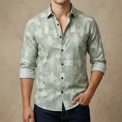 Picture of Pure Cotton full Sleeve Shirt for Men's