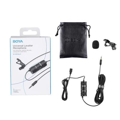 Picture of BOYA BY-M1 Pro II Universal Lavalier Microphone- No Need Batteries