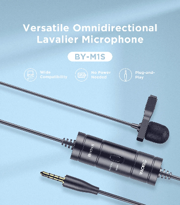 Picture of BOYA BY-M1S Universal Lavalier Microphone