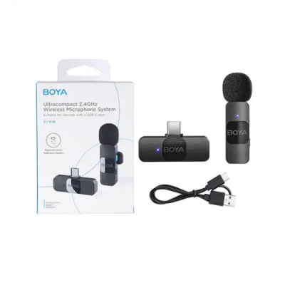 Picture of BOYA BY-V10 2.0 2.4GHz Wireless Microphone(1+1 for Type-C) for Type C Device's