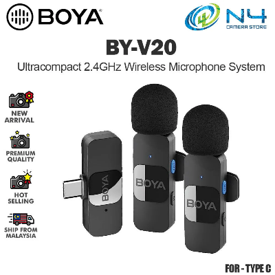 Picture of BOYA BY-V20 2.0 2.4GHz Wireless Microphone(1+2 for Type-C) for Type C Device's