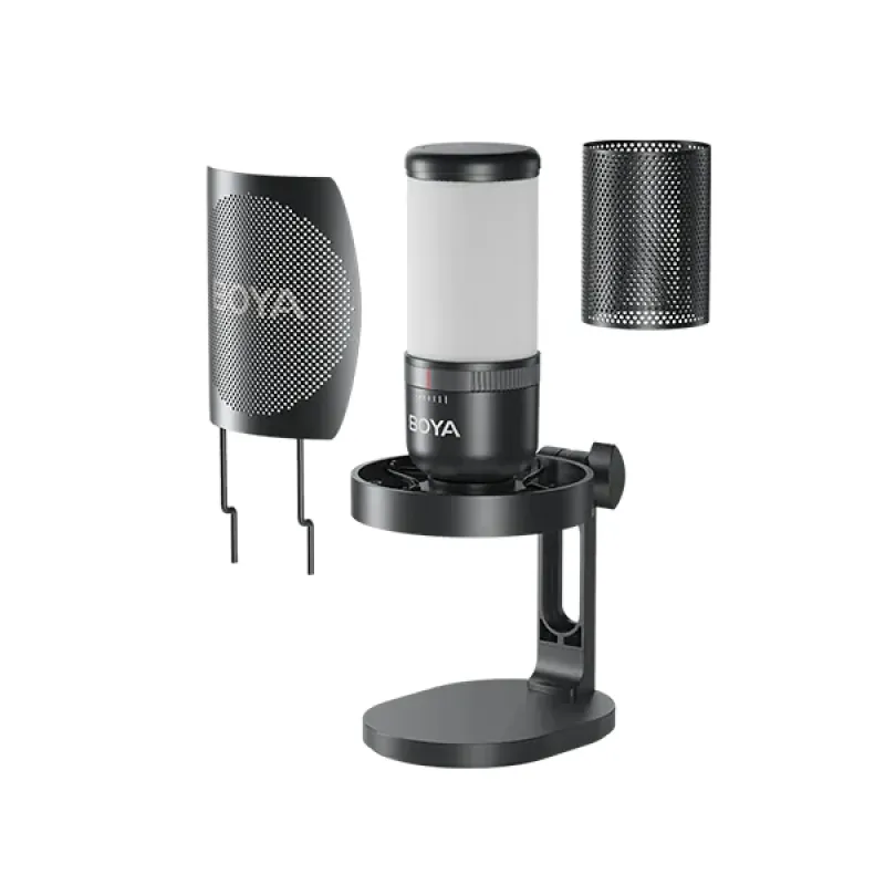 Picture of BOYA K3 Vibrant Lighting Condenser USB Microphone with RGB & Noise Cancellation