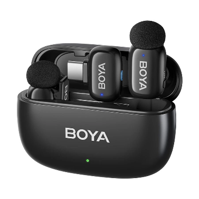 Picture of BOYA mini-14-B The World's Tiniest Wireless Microphone (1RX, 2TX) for android devices