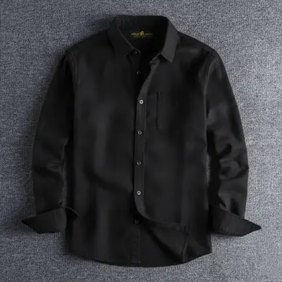 Picture of Men's Solid Colour Color Shirt(black)
