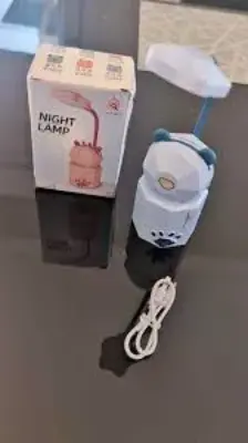 Picture of Cartoon LED Lable Lamp USB charging Eye Protection Bedroom Nightlight Creative Night light kids bedroom bedside reading light Rechargeable table lamp