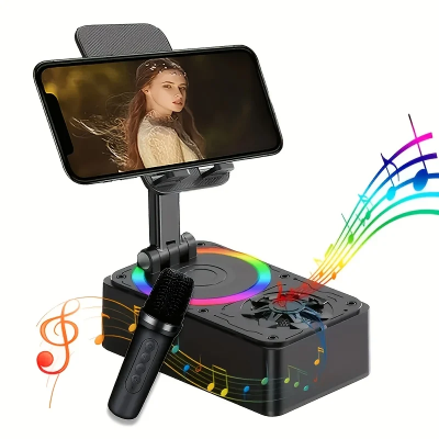 Picture of K98 Rotating Foldable Cell Phone Stand with Bluetooth Speaker