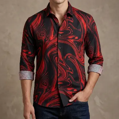 Picture of Pure Cotton full Sleeve Shirt for Men's