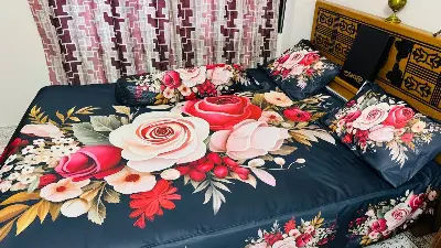 Picture of China Premium 3D Design Bed Sheet(red)
