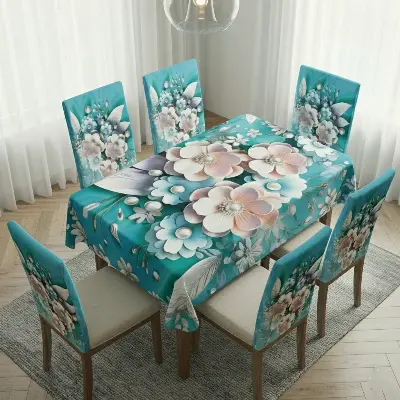 Picture of China Premium 3D Print Table Cloth Set