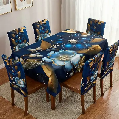 Picture of China Premium 3D Print Table Cloth Set