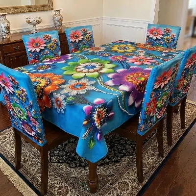 Picture of China Premium 3D Print Table Cloth Set