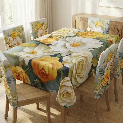 Picture of China Premium 3D Print Table Cloth Set