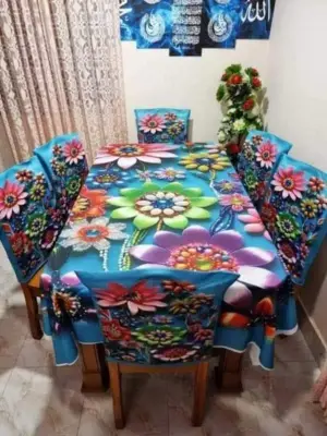 Picture of China Premium 3D Print Table Cloth Set