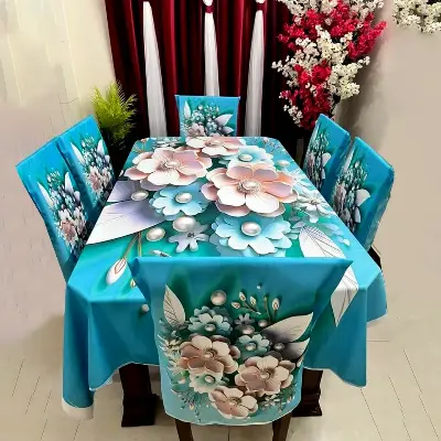 Picture of China Premium 3D Print Table Cloth Set