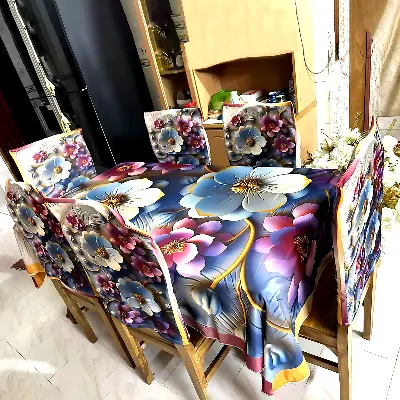 Picture of China Premium 3D Print Table Cloth Set