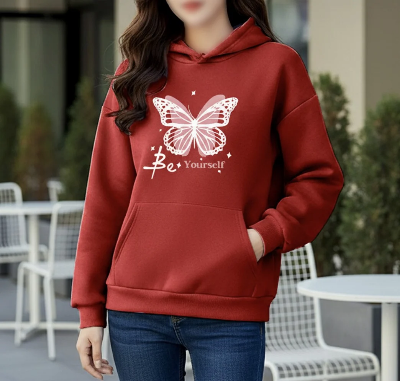 Picture of Premium Comfortable Printed Ladies Winter Hoodie