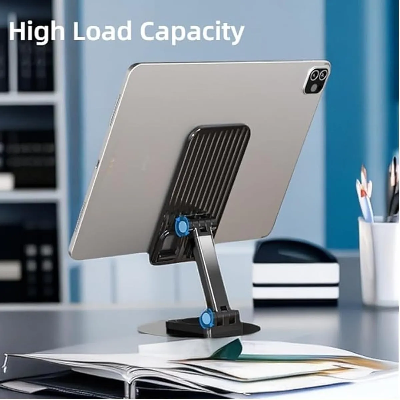 Picture of DOLPHY Adjustable & Foldable Phone/Tablet Holder | 360 Degree Metal Mobile Stand for Bed, Office Table, Desk & Home, PC, Smartphone & Tablets