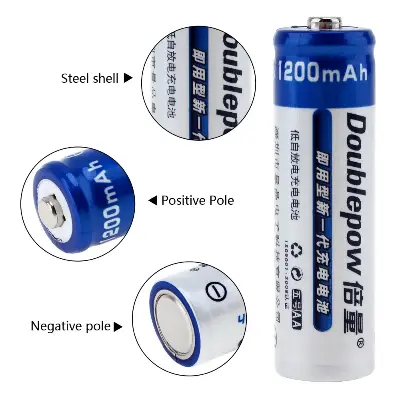 Picture of Doublepow AA 1200mAh NiMH Rechargeable Battery (4pcs)
