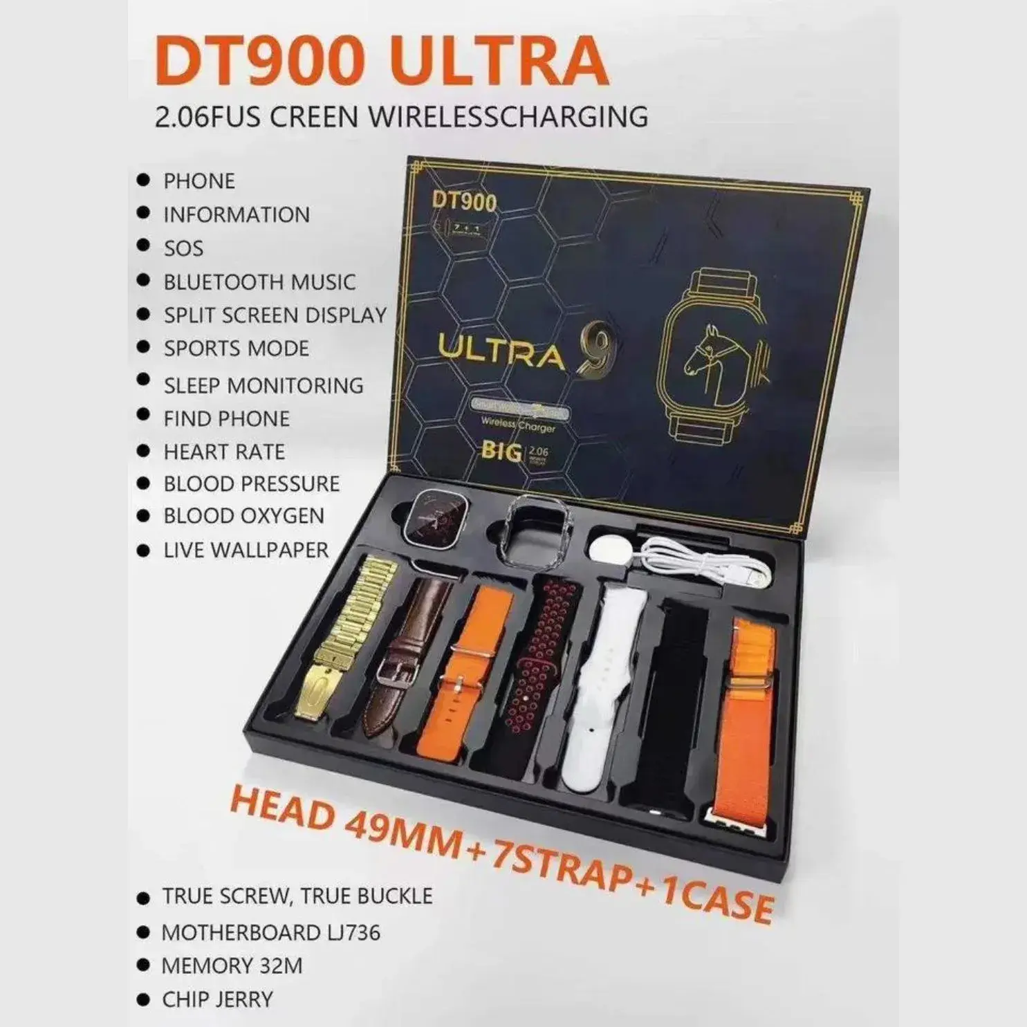 Picture of DT900 Ultra SmartWatch With Free 7 Straps (Orginal)