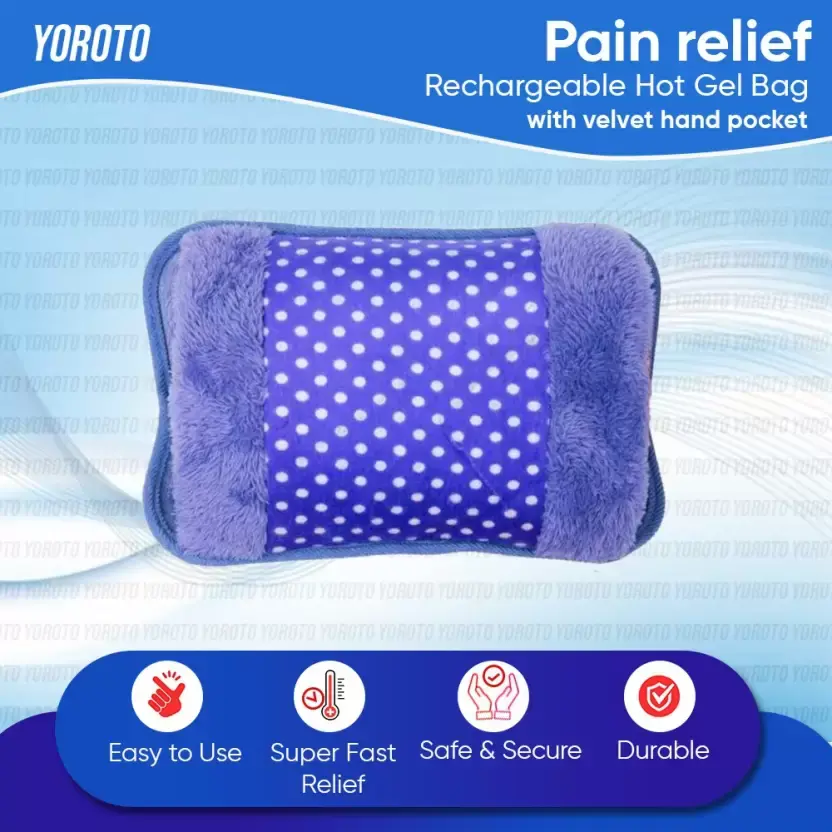 Picture of Electric Hot Water Bag Pain Remover - Multicolour - Hot Water Bag