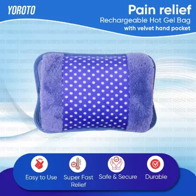 Picture of Electric Hot Water Bag Pain Remover - Multicolour - Hot Water Bag