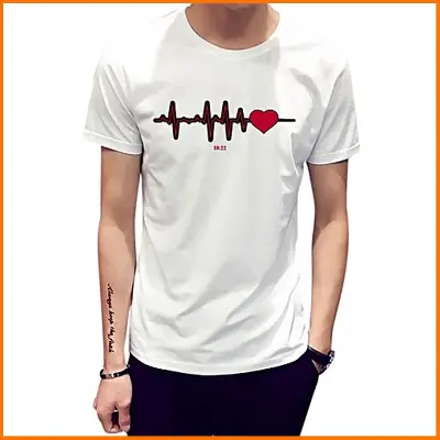 Picture of Stylish Half Sleeve Jersey Fabrics T-Shirt For Men