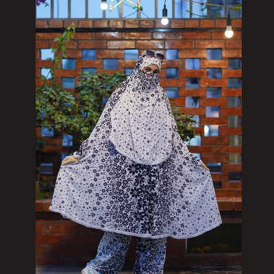 Picture of Elegant Palazzo long Khimar Set