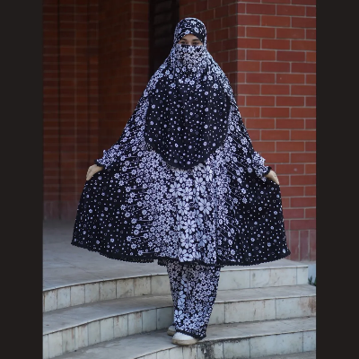 Picture of Elegant Palazzo long Khimar Set