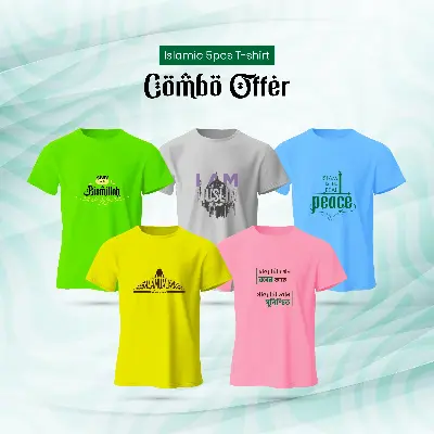 Picture of Comfortable Jersey Fabrics T-shirt 5 pcs combo