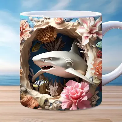 Picture of 3D Fish In Water Design Mug
