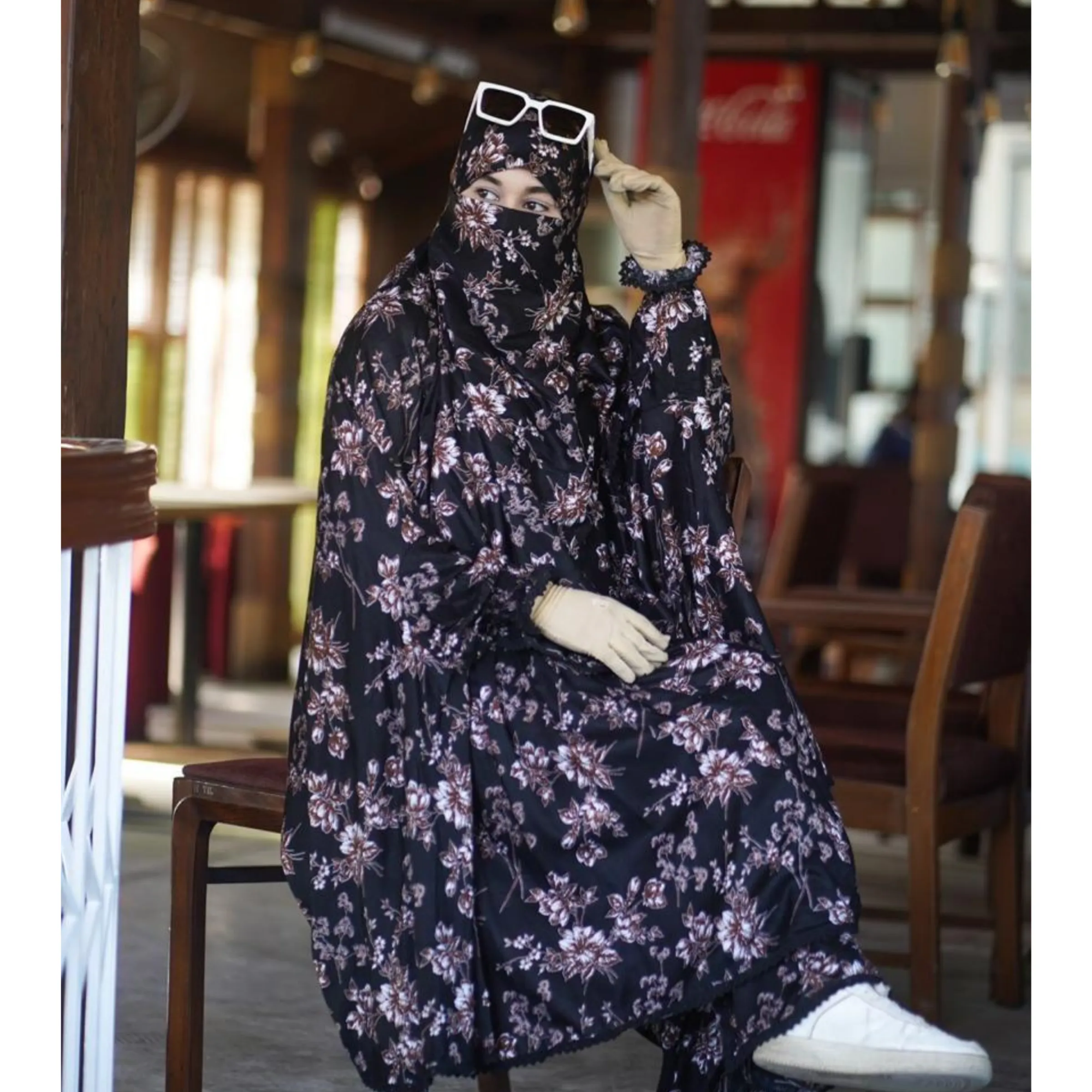 Picture of Elegant Palazzo long Khimar Set