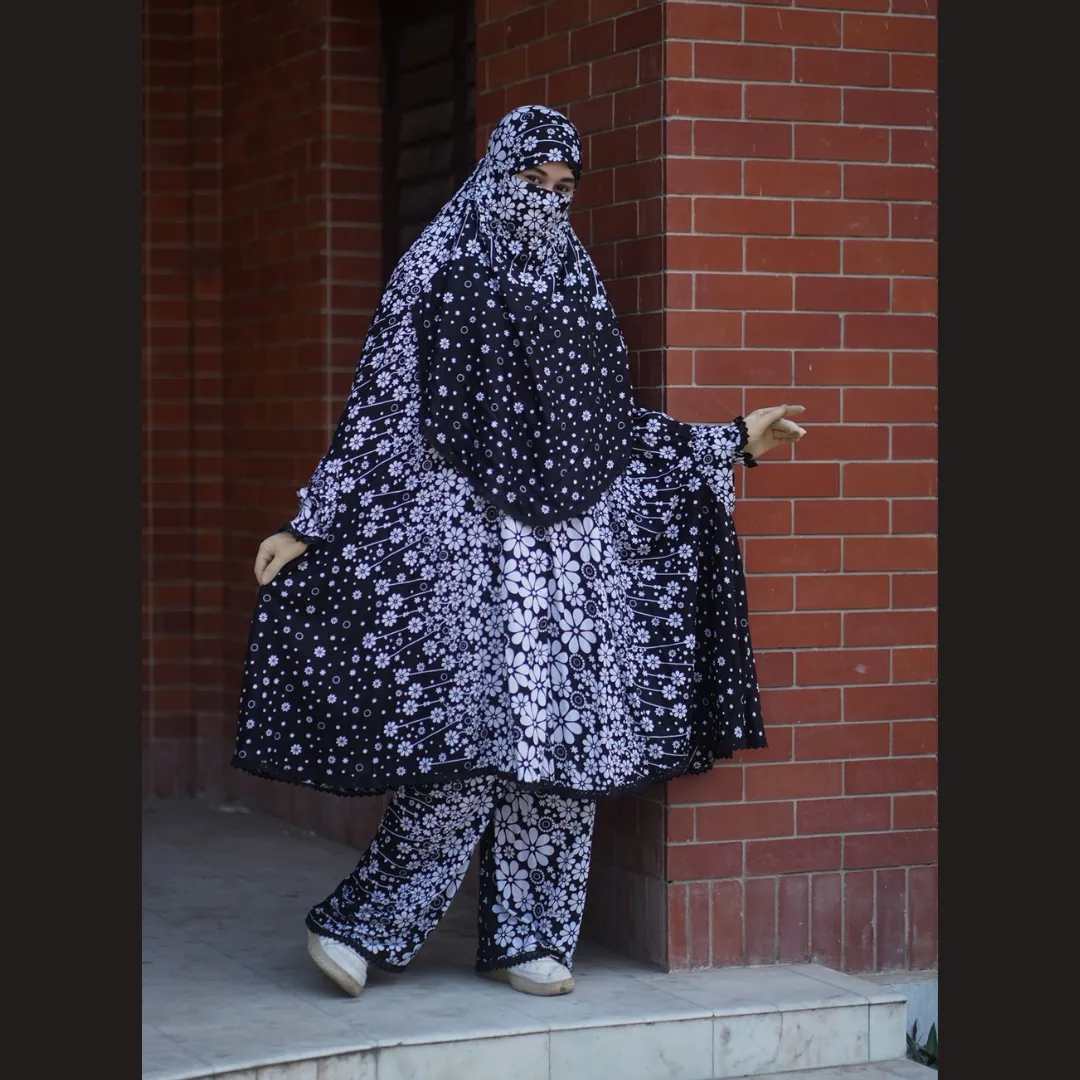 Picture of Elegant Palazzo long Khimar Set