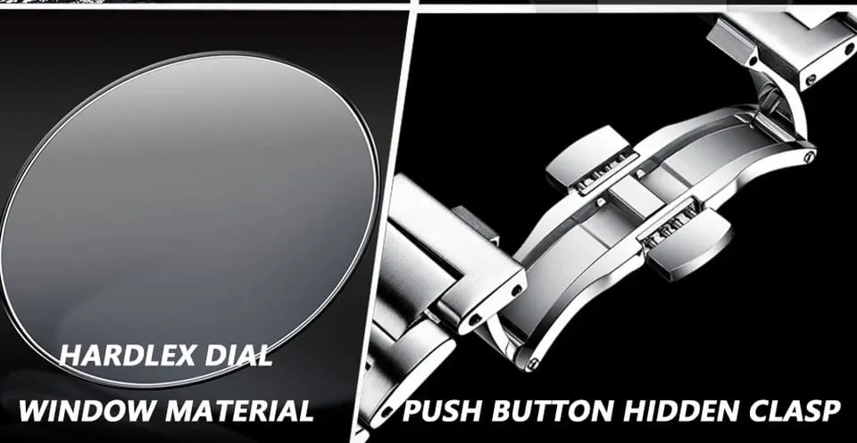 Picture of Poedagar 613 Luxury Stainless Steel Strap Watch (Blue Dial)