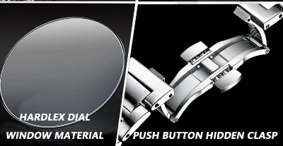 Picture of Poedagar 613 Luxury Stainless Steel Strap Watch (Blue Dial)