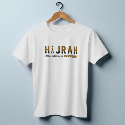 Picture of Jersey Fabrics HIJRAH from darkness to the Light T-shirt