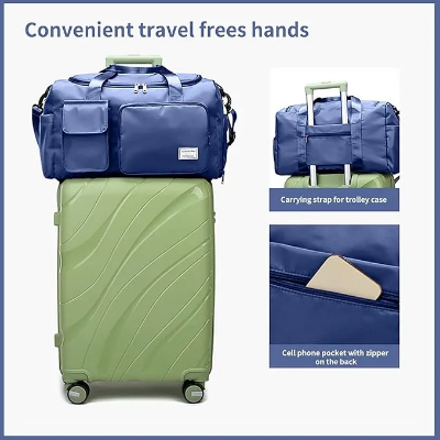 Picture of Fashionable Large Capacity Travel & Gym Bag - Blue