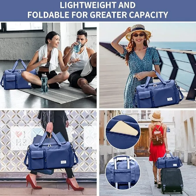 Picture of Fashionable Large Capacity Travel & Gym Bag - Blue