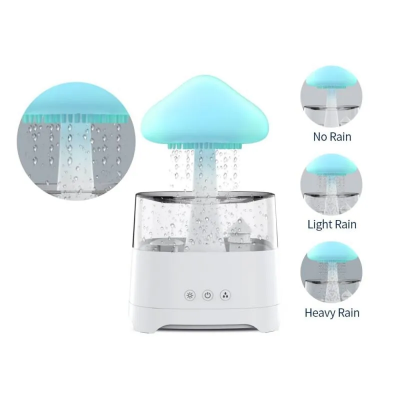 Picture of 5 IN 1 Bluetooth Speaker Rain Cloud Humidifier, switchable 7 colors, 450ml capacity super quiet, intelligent anti-dry function