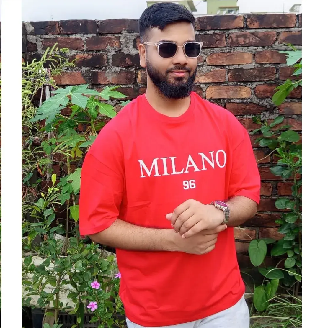 Picture of Men's Stylish Drop Shoulder- Milano Red