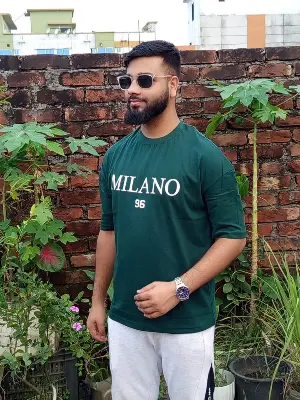 Picture of Men's Stylish Drop Shoulder- Milano Green