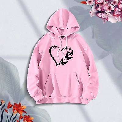 Picture of Premium Comfortable (Love Butterflies) Ladies winter hoodie