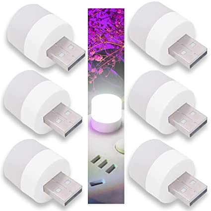Picture of 3 PCS Portable USB light white color for powerbank and laptop Mini USB bulb White