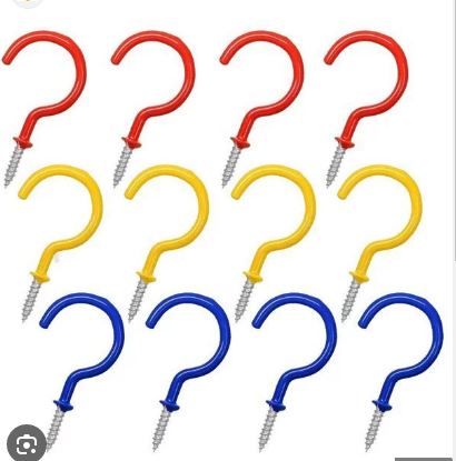 Picture of Cup Hook Multi Colored Wall Hanger 12 Pcs - Wall Hook
