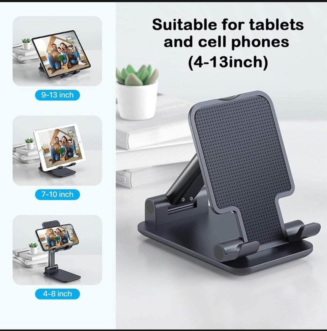 Picture of T1 Universal Ergonomic Collapsible Adjustable Desktop Tablet Mobile Phone Holder